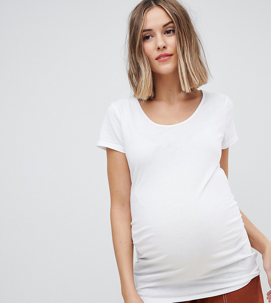 New Look Maternity basic tee in white