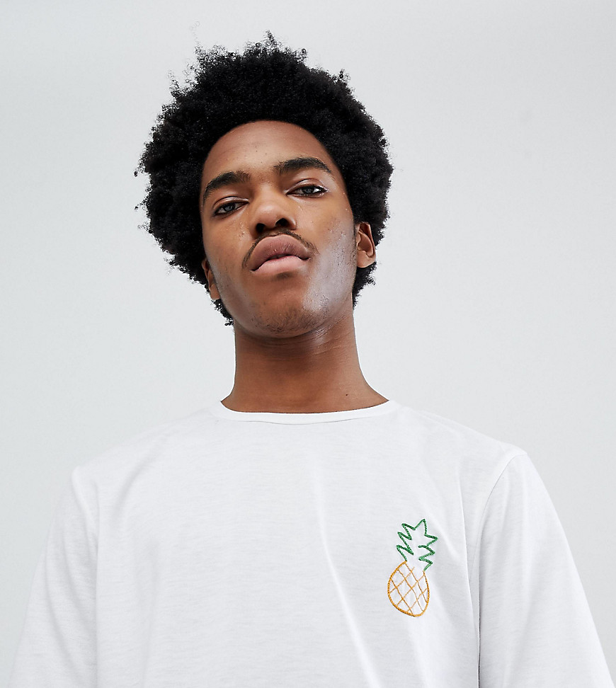 ASOS Made In Kenya T-Shirt with Pineapple Hand Embroiderd