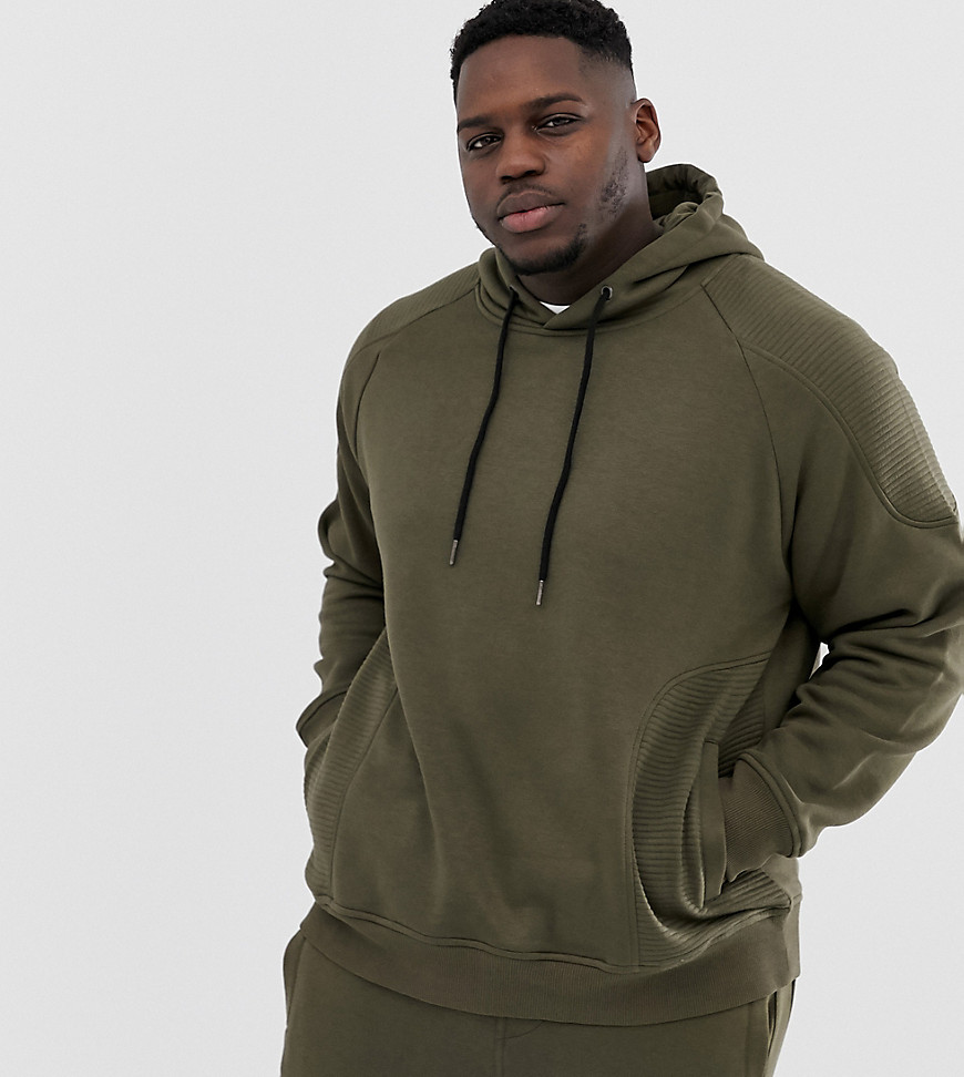 Another Influence PLUS Ribbed Panel Overhead Hoodie