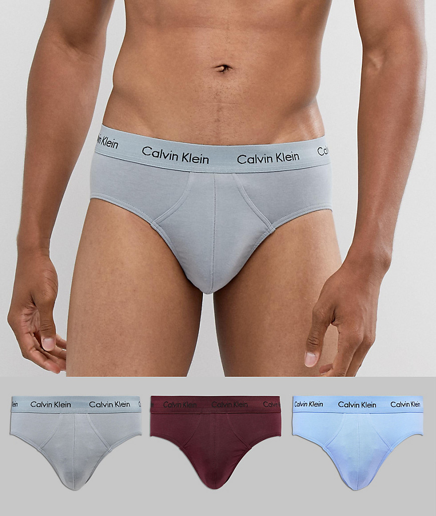 Calvin Klein Briefs 3 Pack in Cotton Stretch - Multi