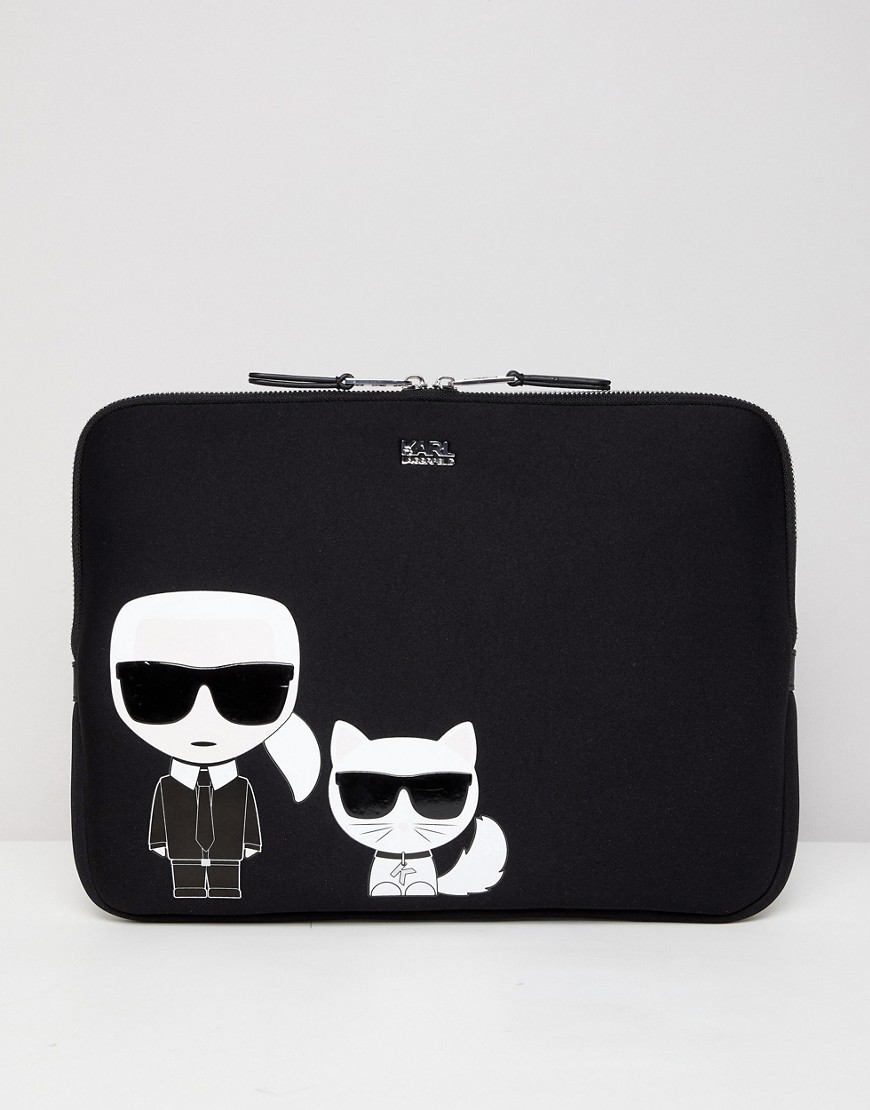 Karl Lagerfeld iconic laptop sleeve - Black