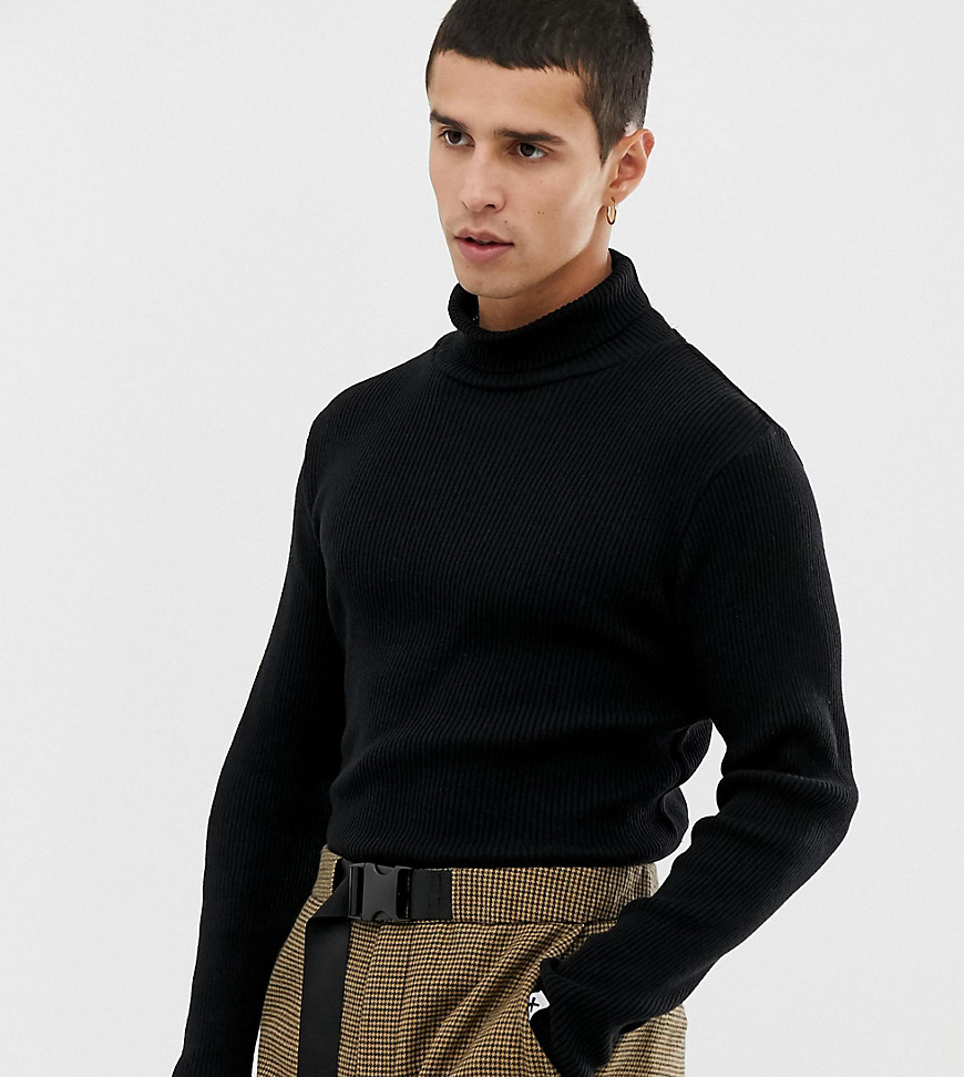 COLLUSION skinny fit ribbed roll neck jumper