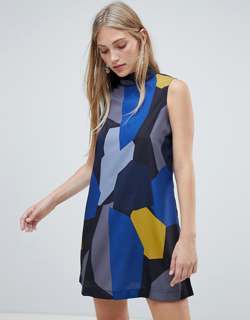 Native Youth graphic shift dress