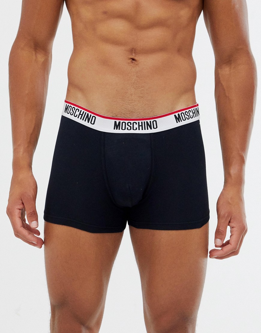 Moschino jersey stretch boxer in black