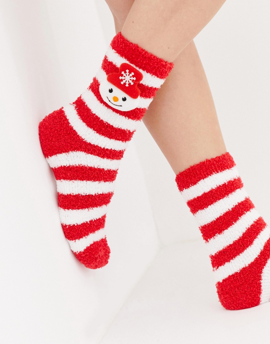 Brave Soul christmas snow man socks with box