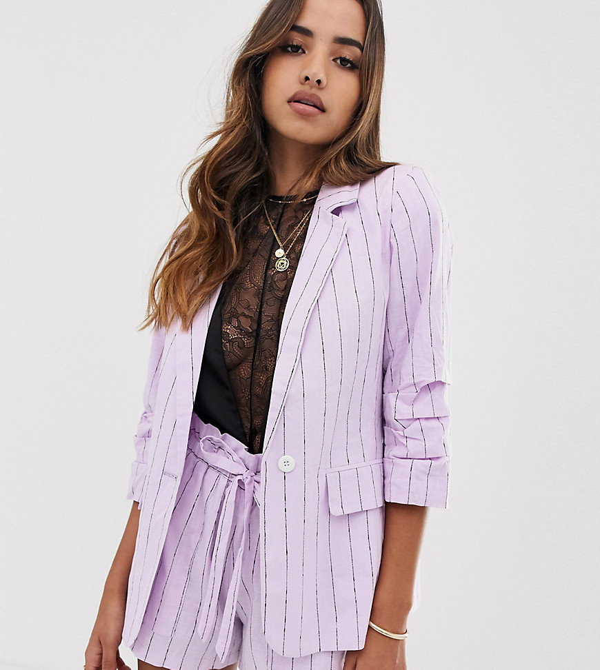 Parallel Lines blazer in pinstripe co-ord