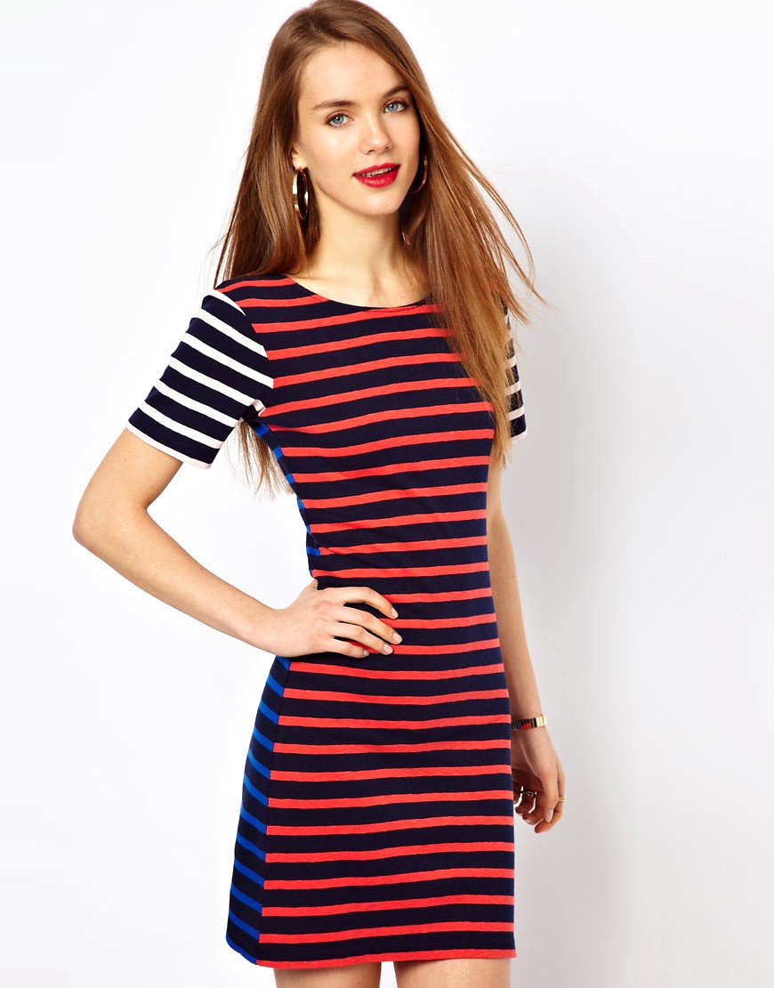 French Connection Stripe T-Shirt Dress