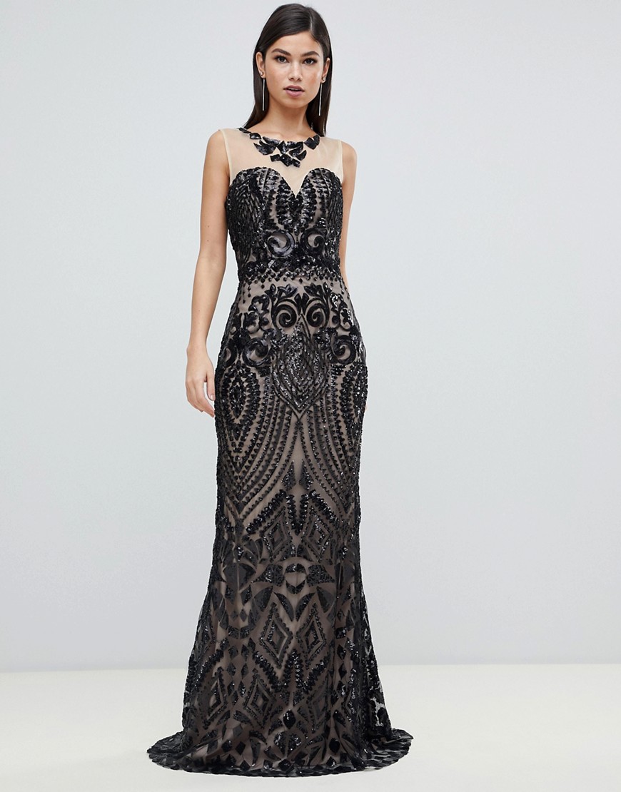 Forever Unique embellished sweetheart strapless maxi dress