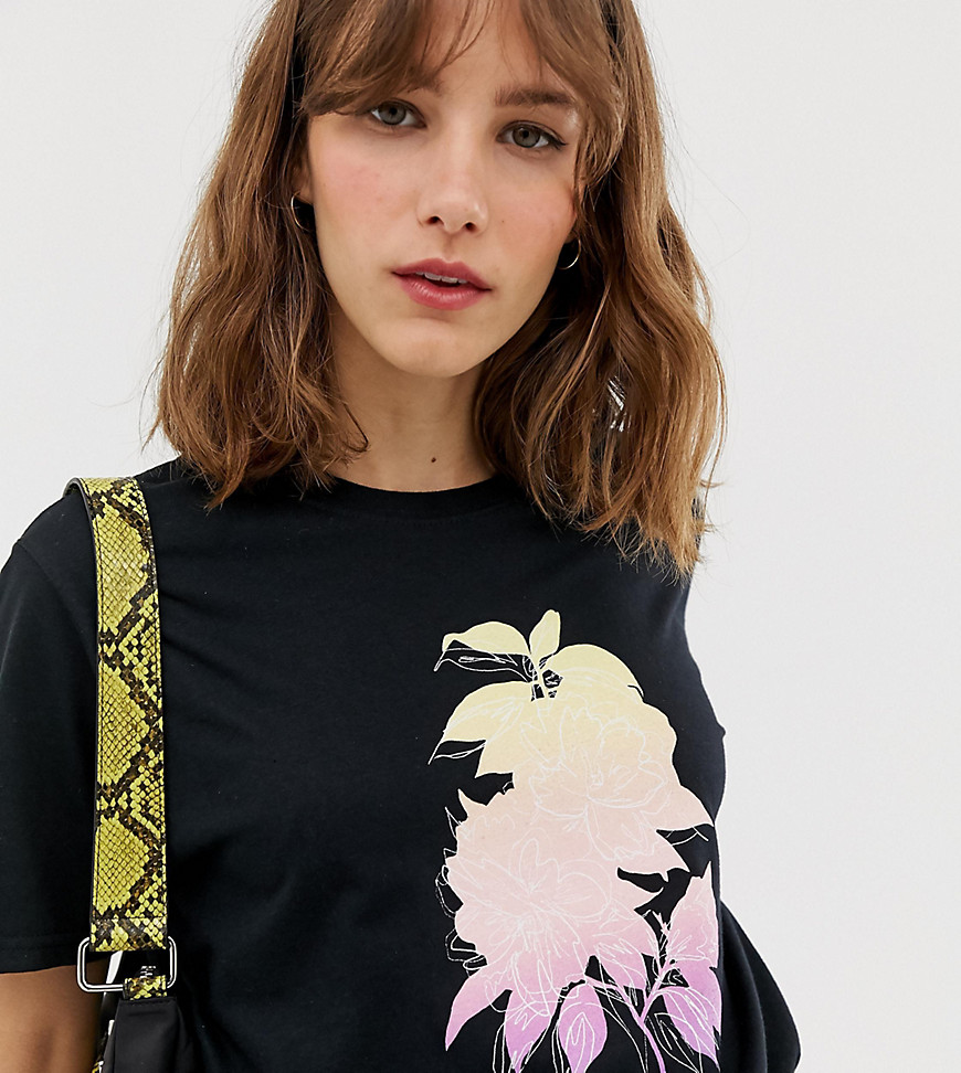 Reclaimed Vintage inspired t-shirt with fluoro flower print