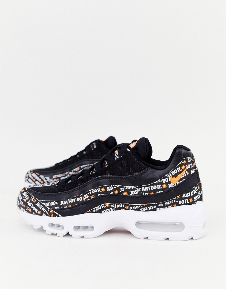 Nike Air Max 95 trainers in black with JDI logos