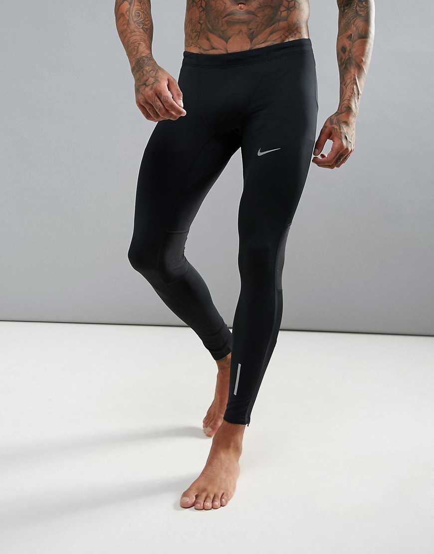 Черные леггинсы для бега Nike Running Tech 642827-010 - Черный 