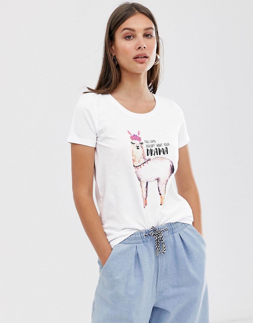 Only llama slogan t-shirt
