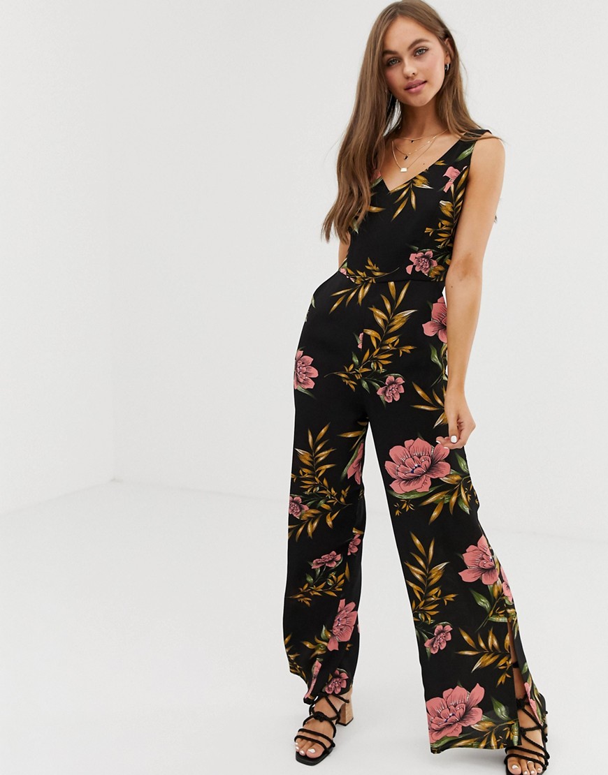 Brave Soul christia floral print jumpsuit