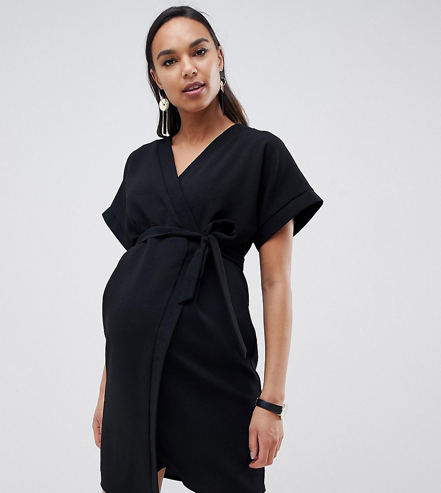 ASOS DESIGN Maternity wrap mini dress