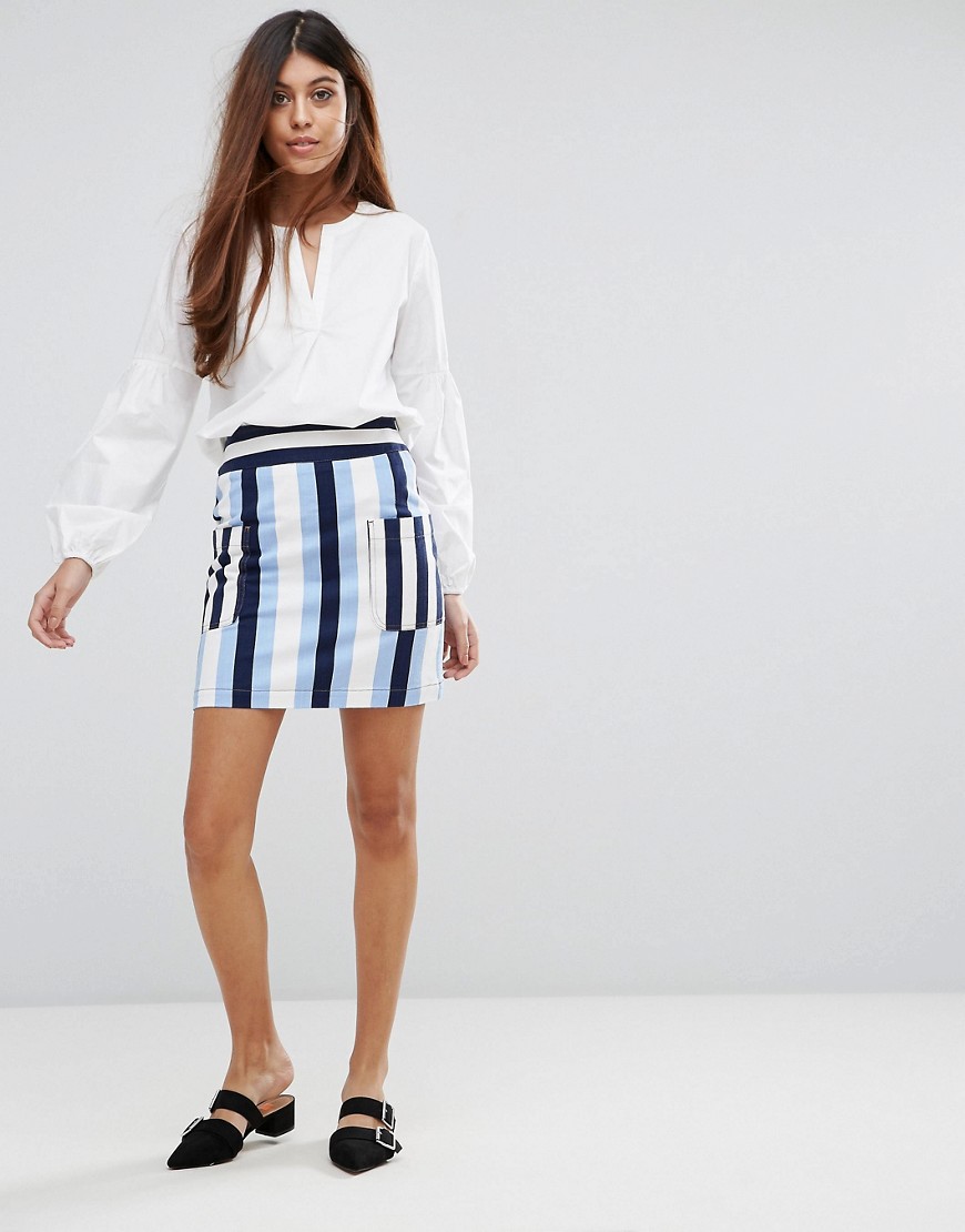Warehouse Stripe Pelmet Skirt - Multi