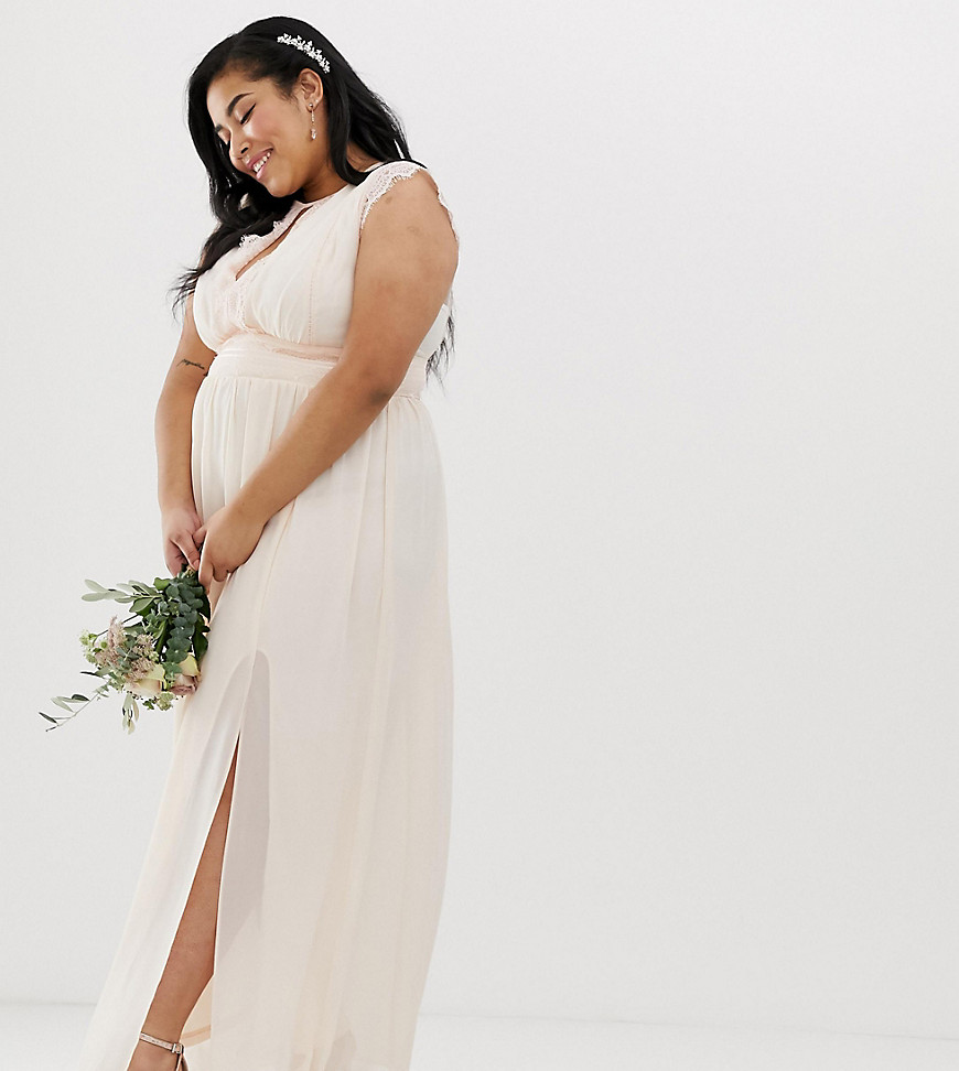 TFNC Plus Lace Detail Maxi Bridesmaid Dress