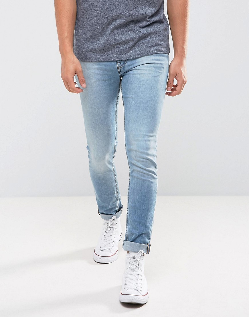 New Look Skinny Jeans In Light Wash Blue - Mid blue