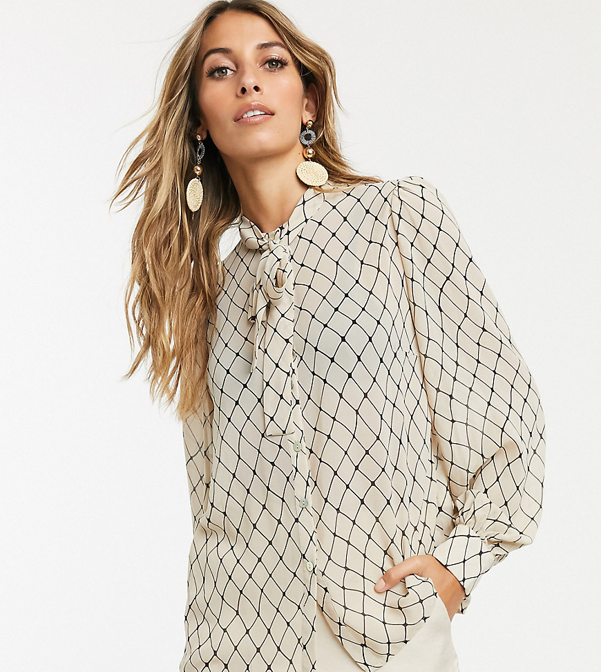 Y.A.S printed blouse with volume sleeve