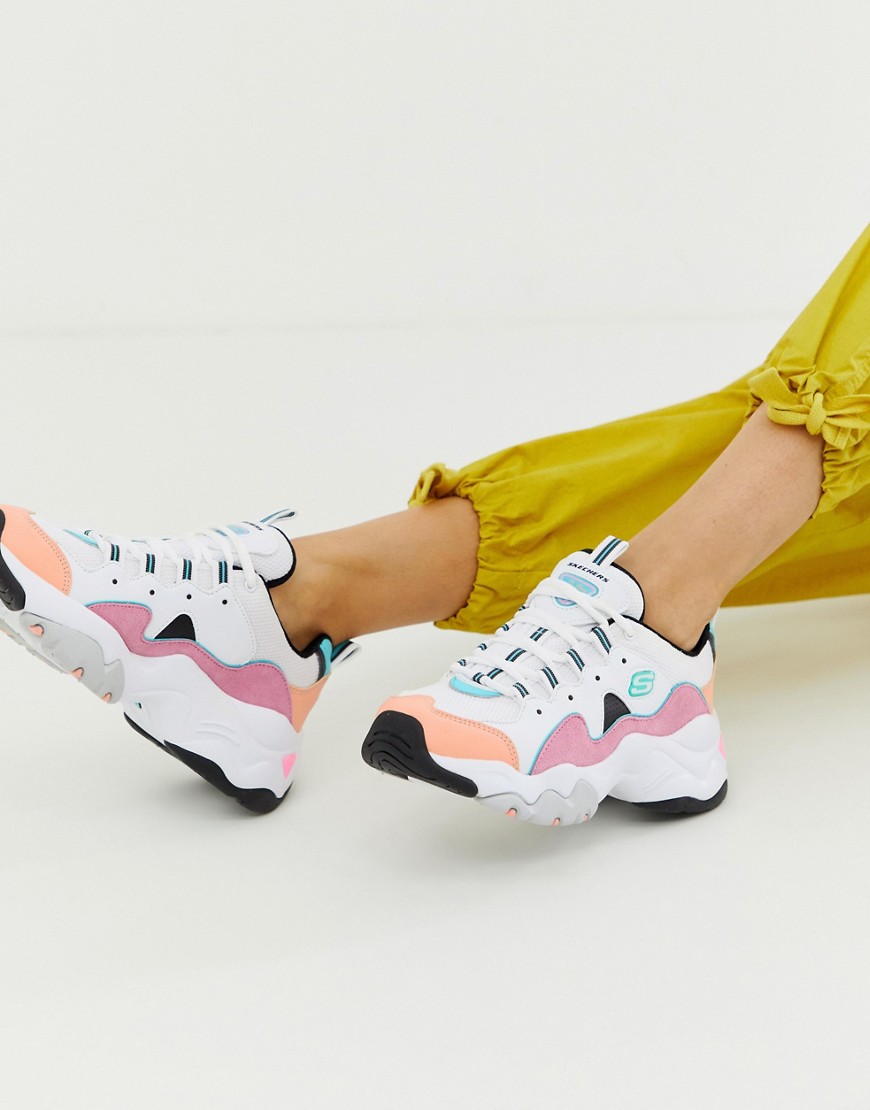 Skechers D'Lite chunky trainers 3.0 in pastel