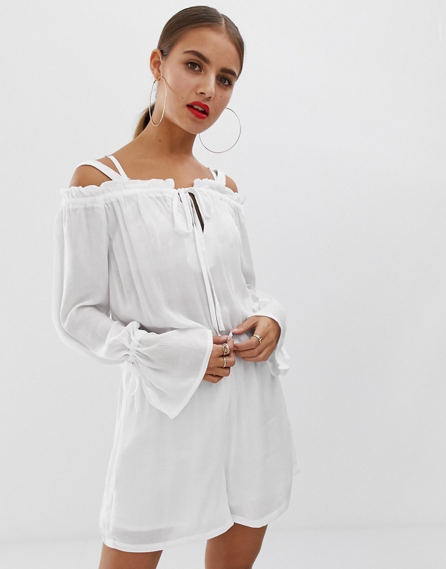 Noisy May off shoulder playsuit