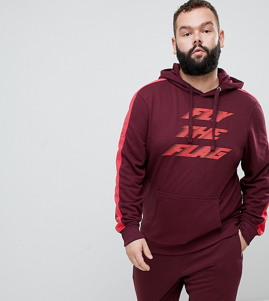Blend Plus fly the flag hoodie co-ord in red