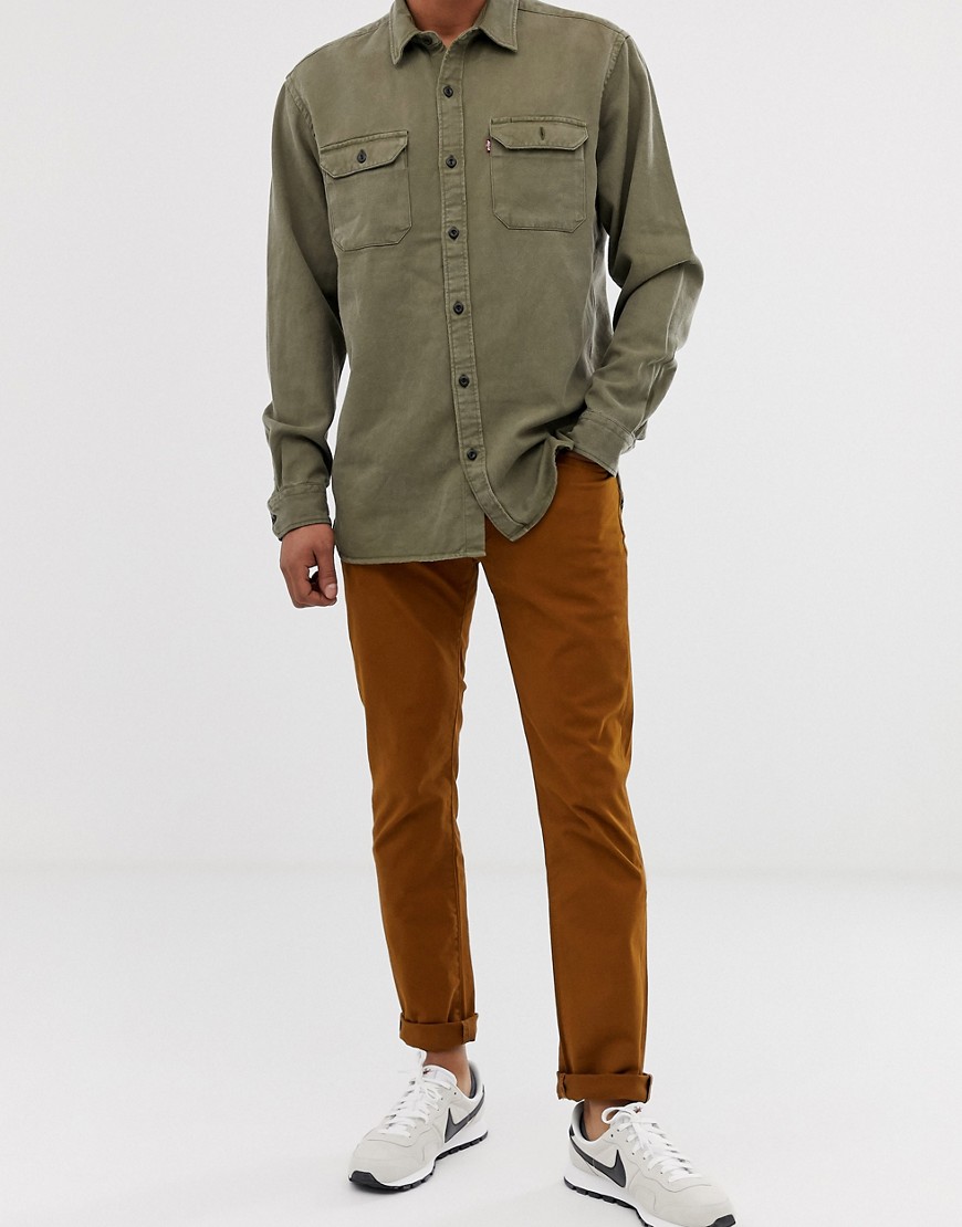 Levi's 511 slim fit low rise trousers in monk's robe tan