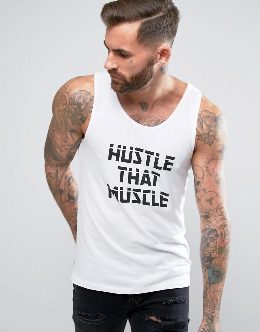ASOS Muscle Vest With Hustle That Muscle Print | Gay Times UK | £9.00