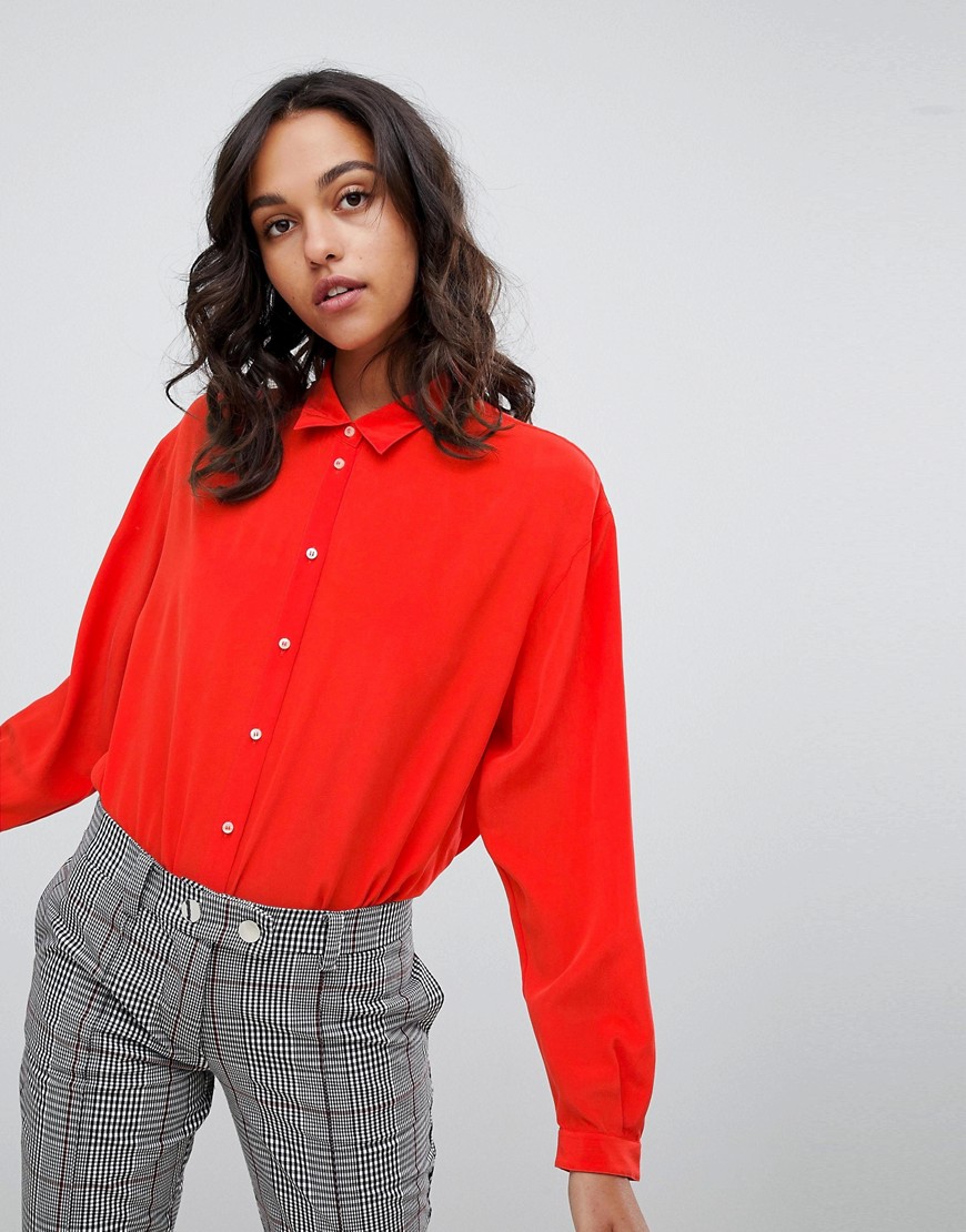Boss Casual red silk shirt - Bright red
