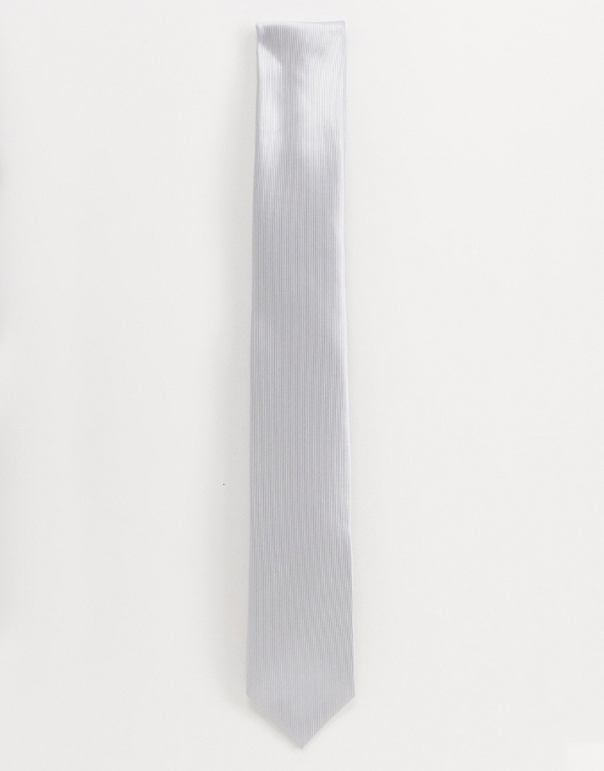 Gianni Feraud Plain Silver Tie