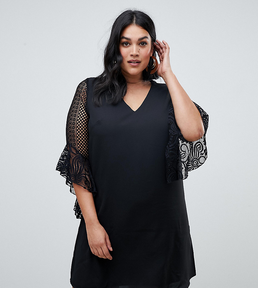 Lovedrobe shift with sheer sleeves