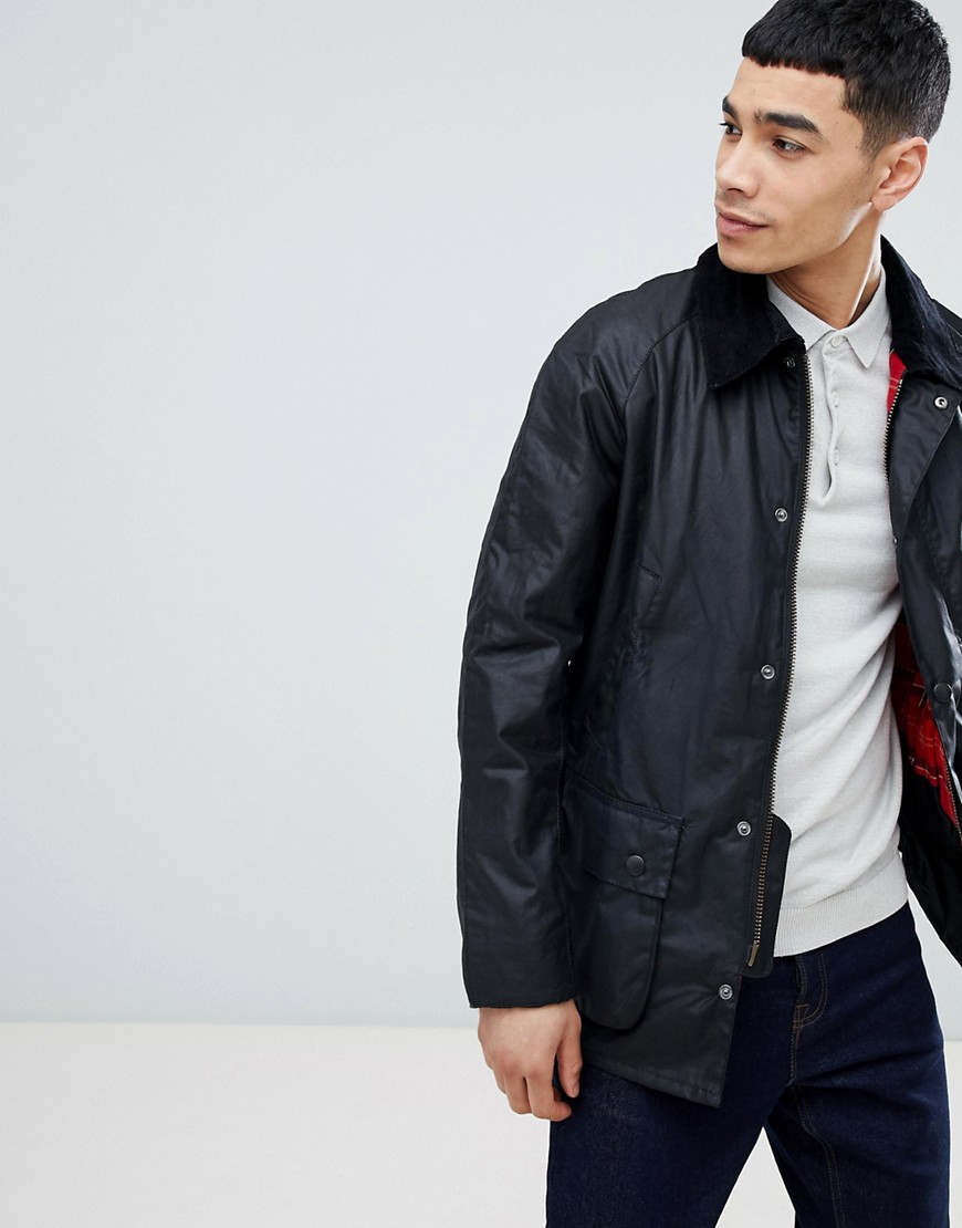 Barbour Ashby Wax Jacket In Black