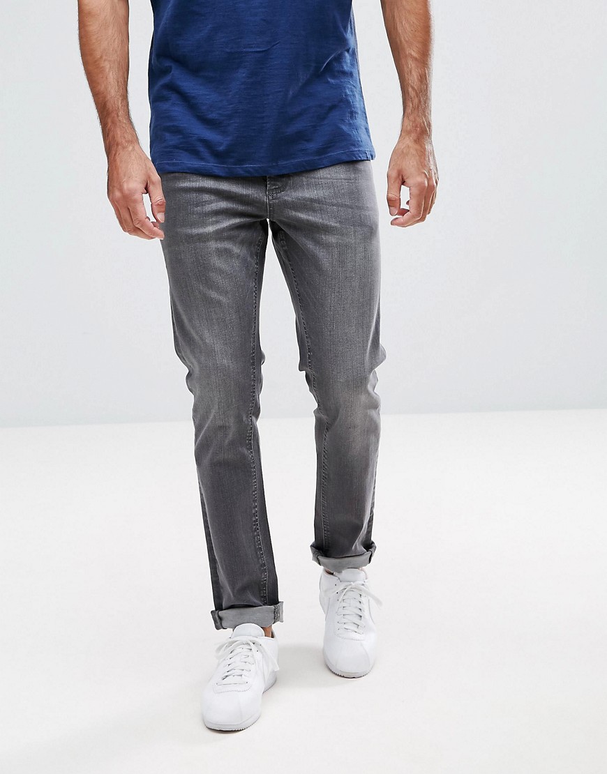 LDN DNM Skinny Jeans in Midwash Grey - Grey