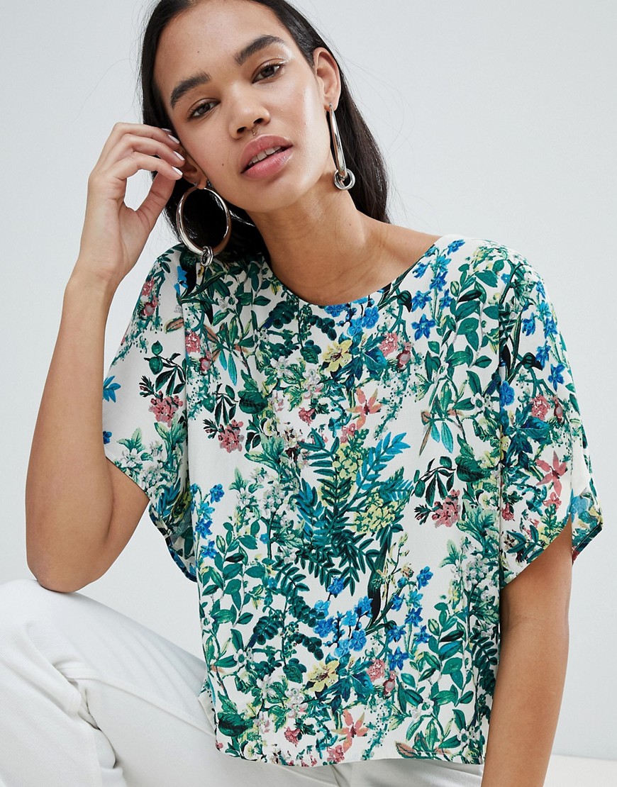 Weekday Floral Print Woven T-shirt