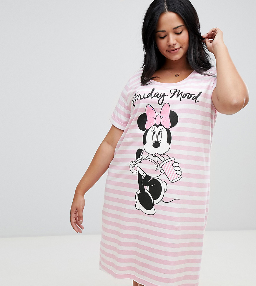 Yours Minnie Mouse Friday Mood Stripe Nightshirt