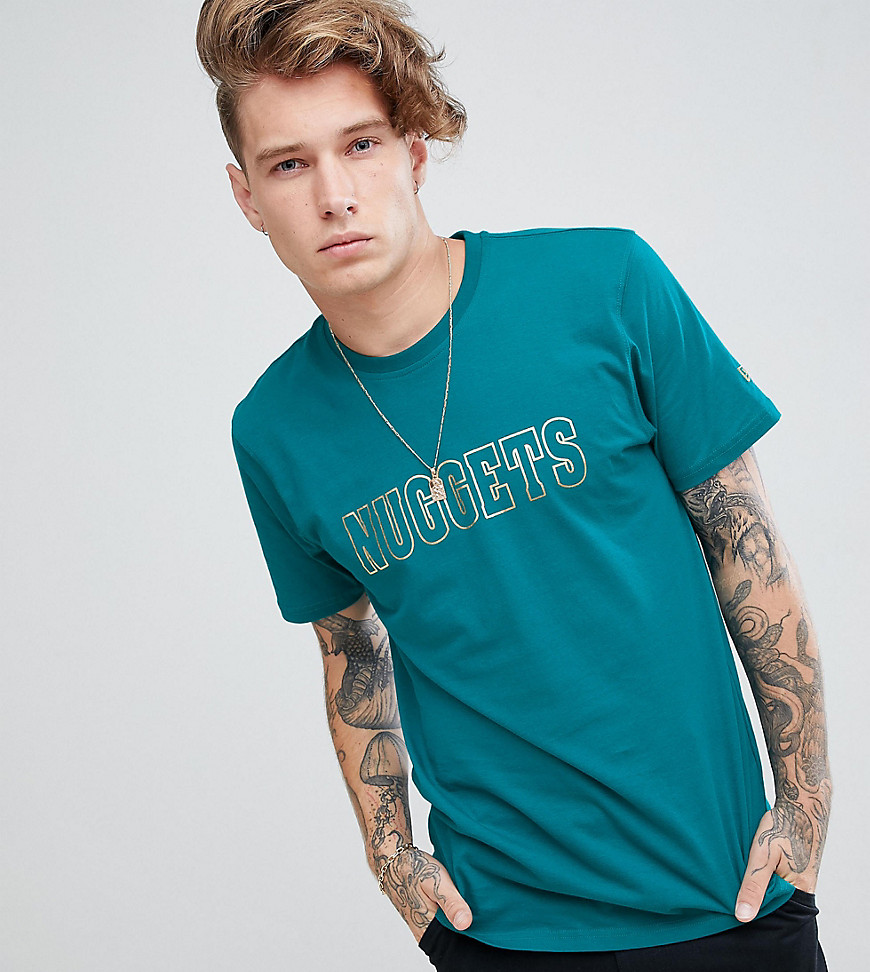 New Era Denver Nuggets t-shirt with chest logo in green exclusive to asos