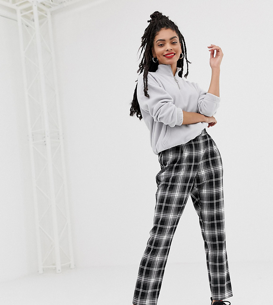 New Look tapered trousers in tartan