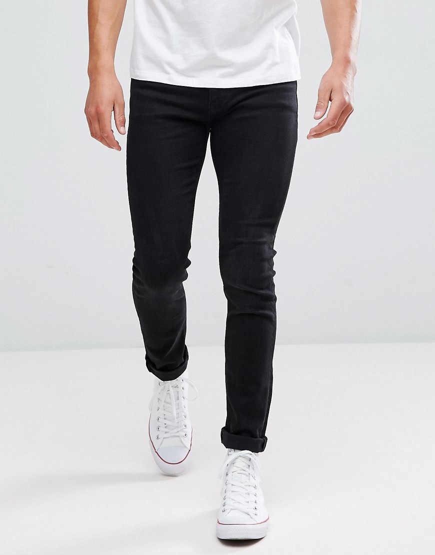 Kiomi Slim Fit Jeans In Black - Washed black