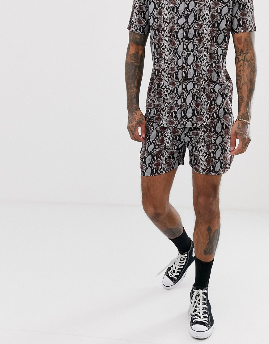 Another Influence CO-ORD snake print shorts