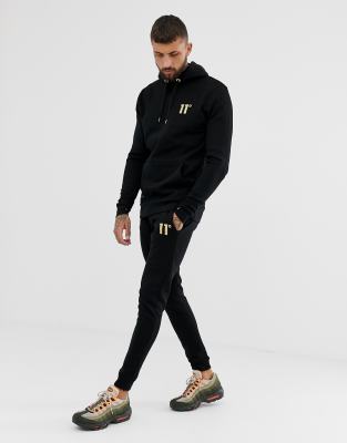 11 degrees black and gold hoodie