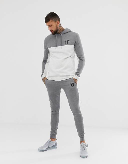 11 Degrees hoodie in gray panel