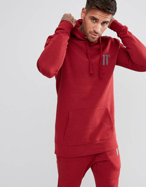 11 degrees red hoodie sale