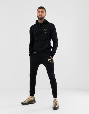 11 degrees skinny joggers black