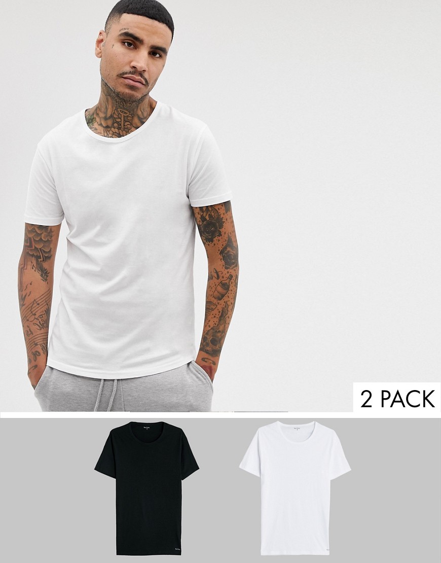 фото 2 футболки для дома (черная/белая) paul smith-черный