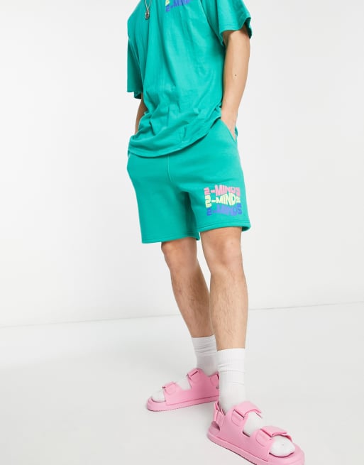 2Minds jersey shorts coord in turquoise ASOS