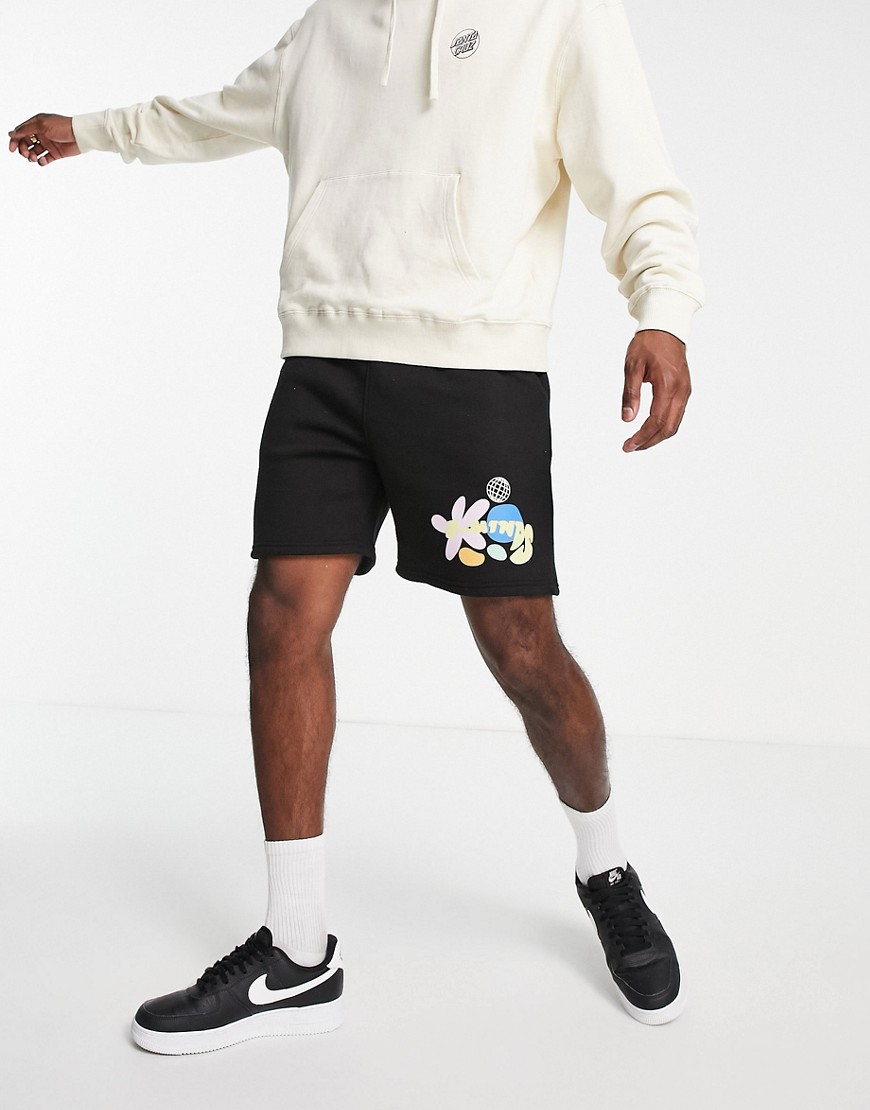 2-Minds printed jersey shorts in black