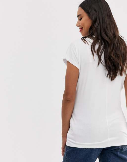 2-pak amme-t-shirt i sort og hvid fra ASOS DESIGN Maternity, 2 af 4