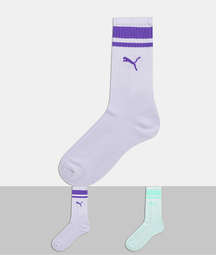 фото 2 пары носков пастельного цвета с полосками puma-мульти