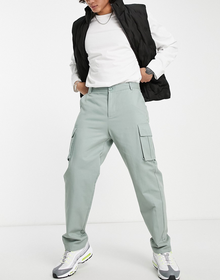 Image of 2minds - Pantaloni con tasche alte verde chiaro