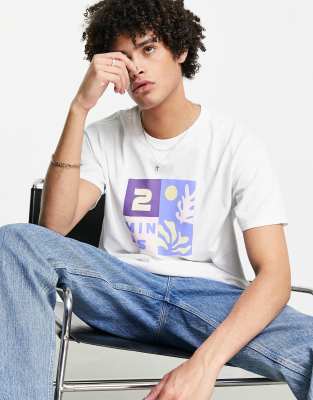 2-Minds 2minds sun logo t-shirt in white