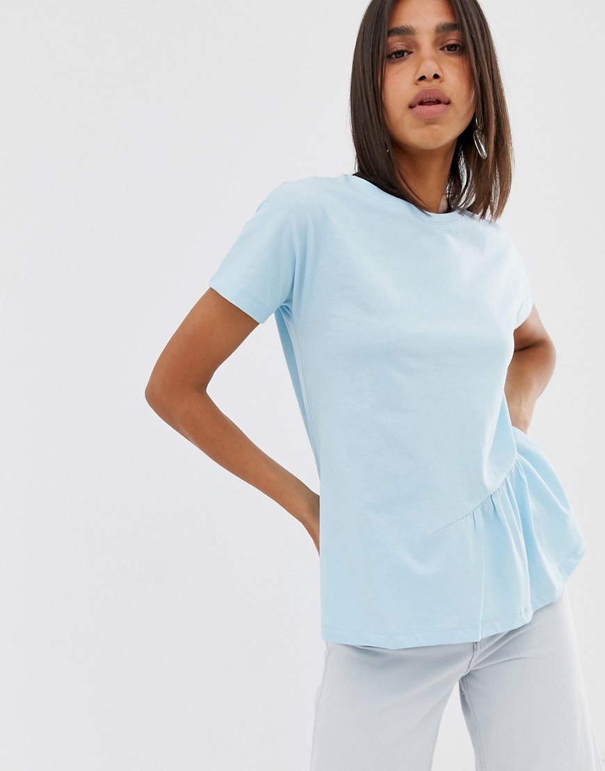 2NDDAY – Beryl – T-shirt med volang-Blå